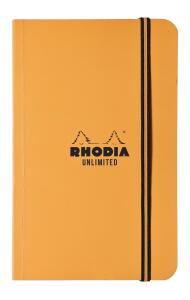 Rhodia Rhodia Notizb kar gummi 90x140 or