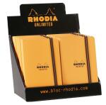 Rhodia Rhodia Notizb kar gummi 90x140 or