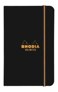 Rhodia Rhodia Notizb kar gummi 90x140 sw