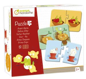 Avenue Mandarine Puzzle 2-teilig, Vorher-Nachher