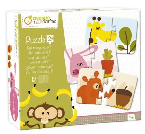 Avenue Mandarine Lernpuzzle 2-teilig, wer isst was?