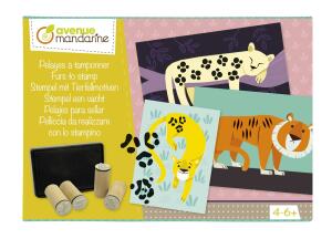 Avenue Mandarine Kreativ-Set, Stempel Tierfellmotive