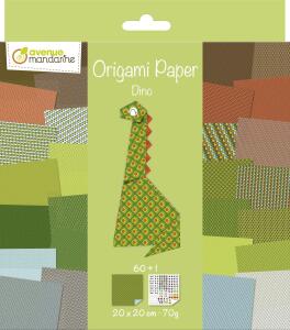Clairefontaine Origami Paper, Dino 20,8x23,5cm