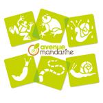 Avenue Mandarine Set 6 Schablonen Tiere Regen
