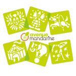 Avenue Mandarine Set 6 Schablonen Zirkus