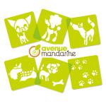 Avenue Mandarine Set 6 Schablonen Hunde