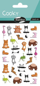 Clairefontaine Cooky, 1Bg 7,5x12cm, Tiere Yoga