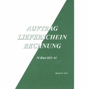 PVP Auftrag/Lieferschein/Rechnung ohne Durchschrift A5 50 Bl