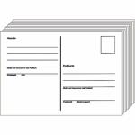 PVP Postkarten A 6 blanco - 10er Block , geleimt