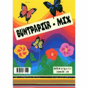 UHL Buntpapier- Mix A4 10 Bl ungummiert , farblich sortiert