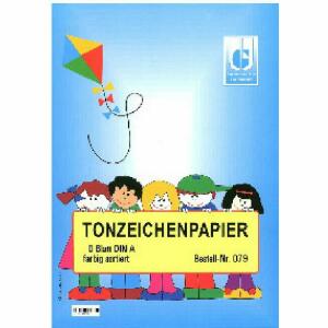UHL Tonzeichenpapier A3 120g /m² - 10 Bl farbig kopfgeleimt