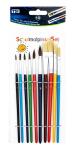 TSI Schulmalpinsel Haar+Borstenpinsel farbiger Stil 10er Set