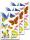 TSI Sticker Schmucketiketten "Schmetterling" 3 Bögen 8x12cm