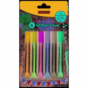 STY Glitter Glue 6er Pack 6 x 10 g