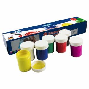 STY Schulmalfarben 7er 20 ml Töpfchen Schiebeschachtel