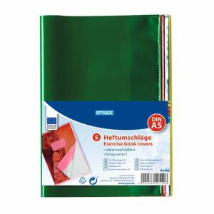 STY Heftumschläge A5 transparent sortiert 5er