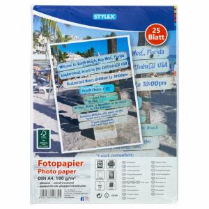 STY Fotopapier A4 - weiß, glänzend - 25 Blatt 180 g/qm