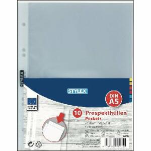 STY Prospekthüllen PP A5 genarbt 10er Pack