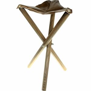 CMI Malstuhl Malhocker , 3 Holz- Füße , Sitzfläche aus Leder