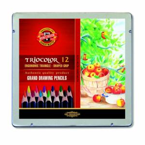 KOH Buntstifte Jumbo Triocolor Künstlerfarbstifte 12er