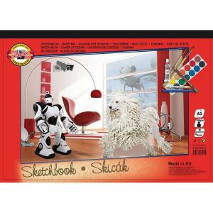 KOH Zeichenkarton A3 Skizzenblock Quer - 10 Blatt , 180 g/m²