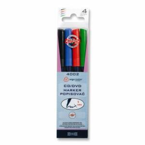 KOH Marker CD / DVD / Blu-ray 4002 Rundspitze 1-2 mm 4er