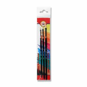 KOH Pinsel BRISTLE Borsten flach 3er Set Gr. 2+4+6