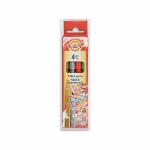 KOH Fasermaler 4er rot, grün, gold und silber Papp-Etui
