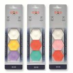KOH Radiergummi Thermoplast Hexagon sortiert 3er Blister