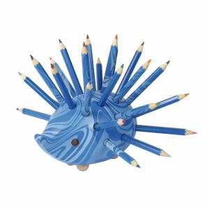 KOH Stiftehalter Tischständer Holzigel BlauMagic mit Stiften