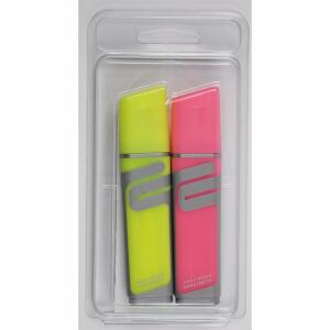 KOH Textmarker Keilspitze Strichstärke 1-5mm Gelb / Pink