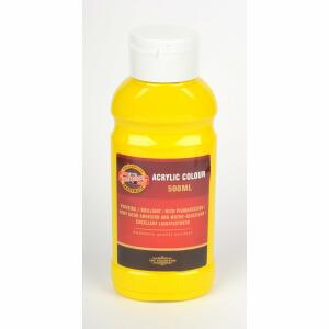 KOH Acrylfarbe 500 ml Flasche primary yellow