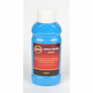 KOH Acrylfarbe 500 ml Flasche cyan blue