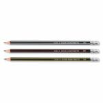 KOH Bleistifte Graphitstifte Gradation 2B m Radiergummi 12er