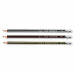 KOH Bleistifte Graphitstifte Gradation 2H m Radiergummi 12er
