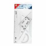 KOH Geometrie - Set 4 Teile 30 cm Lineal SCHOOL transp