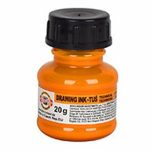 KOH Zeichentusche farbig fluoreszierend 20g orange