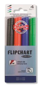 KOH Flipchart-Marker Keilspitze 1-5 mm 4er-Set