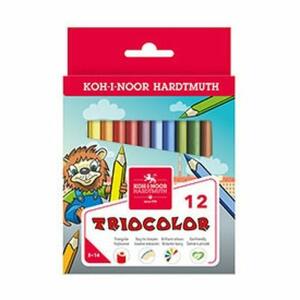 KOH Buntstifte Schule LION Triocolor Jumbo kurz 12er