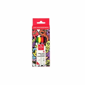 KOH Fasermaler Teenage 2 mm Spitze 6er Papp-Etui