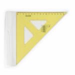 KOH Dreieck Plast 45° 16 cm Lineal transparent Gelb