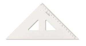 KOH Dreieck Plast 45° 16 cm Lineal transparent 2