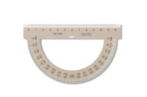KOH Winkelmesser Plast 180° D = 12,5 cm Transparent Braun