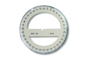KOH Winkelmesser Plast 360° D = 10 cm Transparent Braun