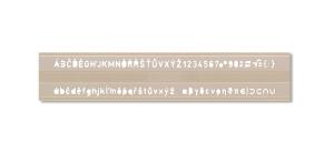 KOH Schablone - Schriftschablone 5mm griech Alphabet rauchf.