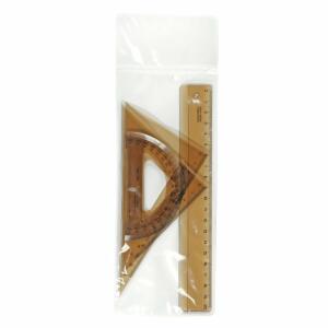 KOH Geometrie - Set 4 Teile 20 cm Lineal transp Braun