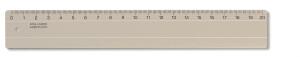 KOH Lineal - Plast 20 cm Skala - Transparent / Braun