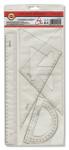 KOH Geometrie - Set 4 Teile 30 cm Lineal Linkshänder...
