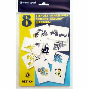 Centro Blo Pen - Schablonen 8er Pack "Jung´s- Motive" - K+
