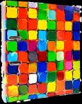 ADINA Motivordner 8cm Regenbogen-Fliesen-Mosaik-Malerei